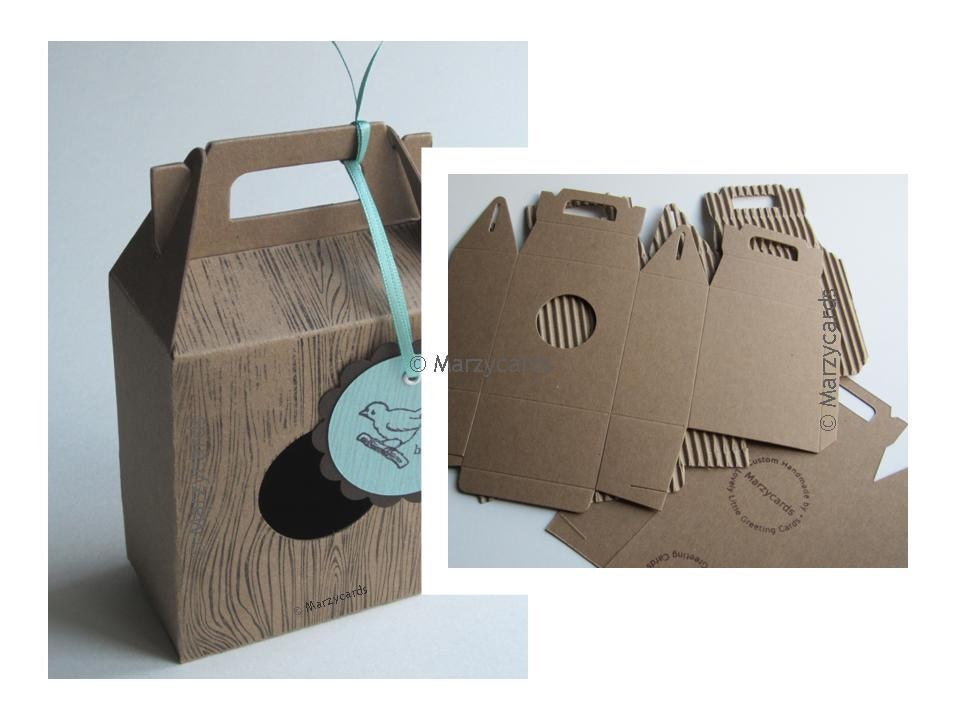 10 RUSTIC Tall Gift Box Favors . Bear Bare Box DIY KIT Handmade By Marzycards
