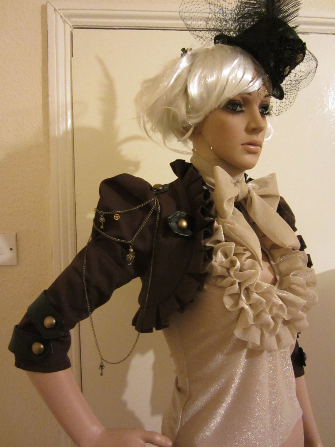 Brown Steam Bolero Jacket Steampunk Victorian