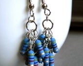 Resistor Cluster Earrings in Blue - Handmade Geekery Geek Chic Jewelry