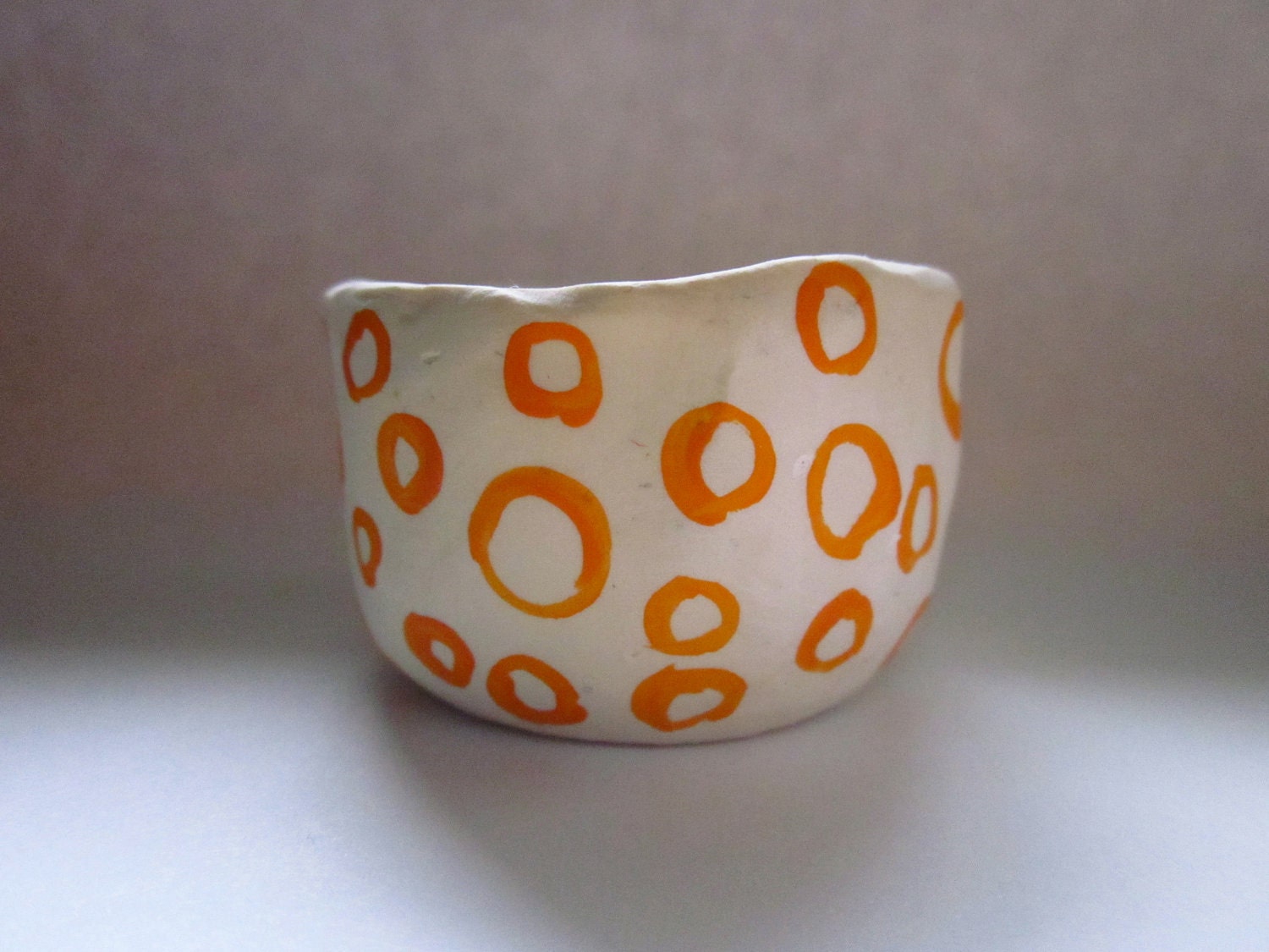 Bowl for One Or Two Small Things - Orange Circles