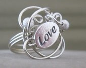 Sterling Silver Wire Wrapped Love Ring