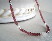 Mozambique Garnet and Sterling Silver Necklace