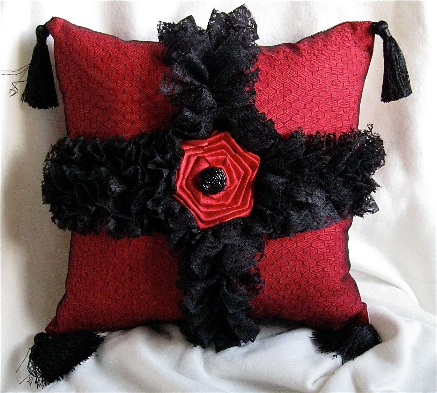 Bathory: Shabby Chic  Lace Decor Pillow