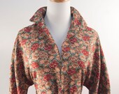 Vintage 60's floral party dress. Earthly colors slip on festival dress. Size medium to large