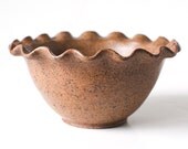 Rippled Edge Bowl, Speckled Wheat