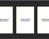 10 Opening 12x44 Frame with Black Mat to hold 4x6 Alphabet photographs for Name, Special Word or collage
