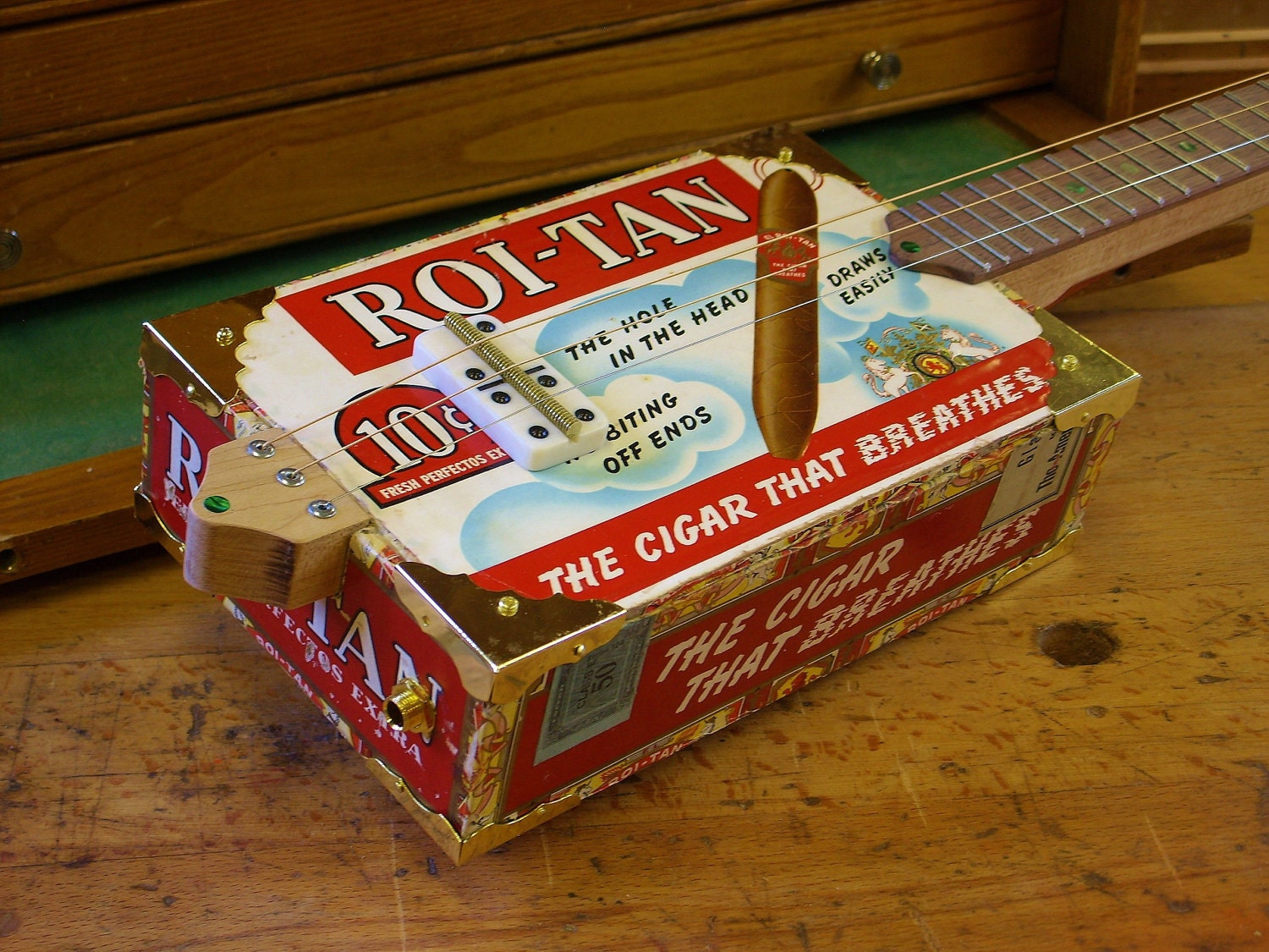 The cbg that breathes- Mississippi Delta style cigar box slide guitar