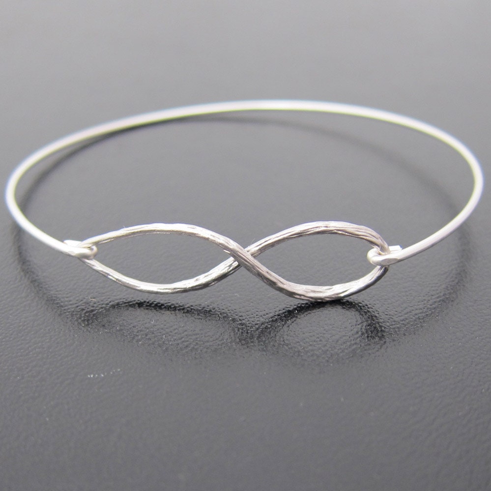 Bridesmaid Bracelet, Infinity Sign, Silver Infinity Charm Bracelet, Sterling Silver Bangle, Bridesmaid Jewelry, Infinity Silver Bracelet