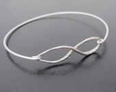 Infinity Bracelet - Silver, Infinity Bangle Bracelet, Infinity Jewelry, Infinity Friendship Bracelet, Mobius Figure 8, Elegant Skinny Bangle