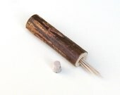 Toothpick Case Jumbo- Man Needle Case Woman Fathers Day Natural Wood Toothpick Case