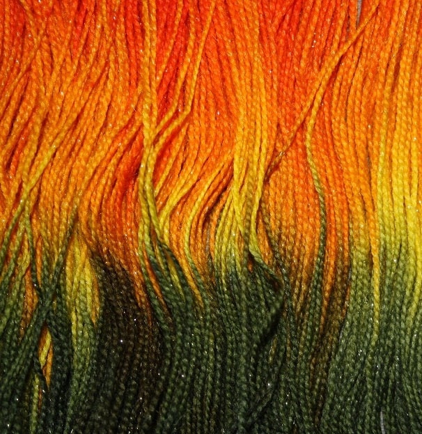 The Girl Who was on Fire - 100g/400m Gold Sparkle yarn