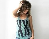 XX Chromosomes Tank Top in Spring Green, size Small or Large : geeky gift for her
