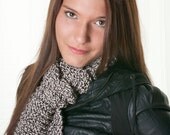 Scarf - Hand Knitted - Reversible Granite