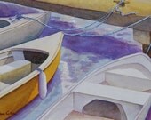 Isleta Dinghies reproduction of watercolor by Diane Cutter - DCutter