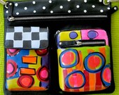 Hand Painted new Leather Body Bag OOAK