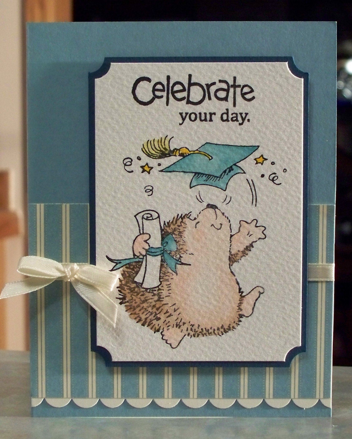 Graduation Card, Penny Black Hedgehog Celebration