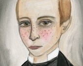 Benedict - An Victorian Illustrated Watercolor Portrait Print (6 x 8)