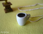 coffee cup necklace - coffee break necklace