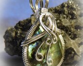 Labradorite Wire Wrapped Pendant