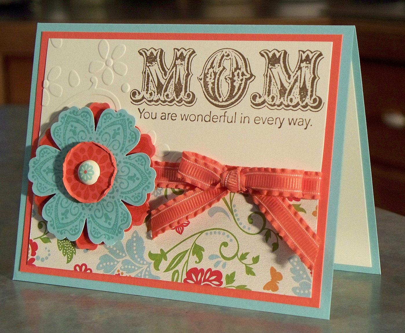 Mother Occasion Card, Stampin Up Mixed Bunch