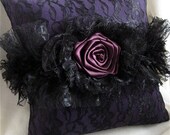 Sale Purple Night: Shabby Chic Decor Pillow