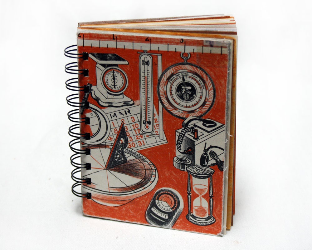 Scientific Discovery - Wire-Bound Recycled Art Journal
