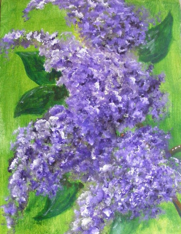 Lilacs-Original Acrylic Painting