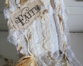 Rustic Romance Lace Journal - FAITH - Inspiration Diary - Perfection for scrapbook or Bible Journal