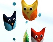 Rainbow Owl Mobile for the Modern Baby