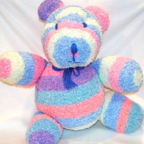 RESERVED For the buyer Ashley, Reserve Listing for Ashley, Large Squishy Whooshy Knit  Bear Toy
