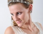 Rhinestone Crystal Bridal Headband, Bridal Headpiece, "Kimberlee" hair bridal accessories