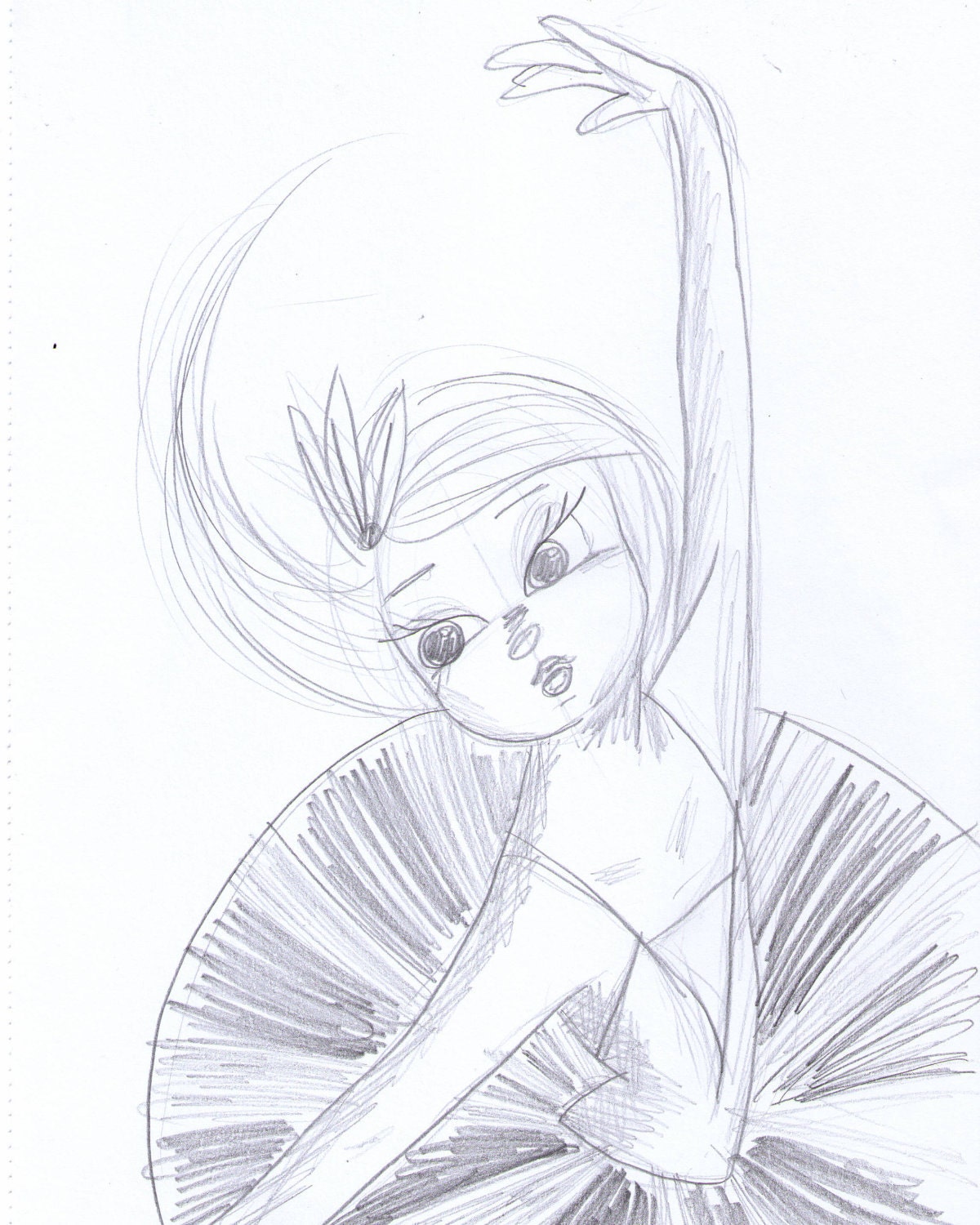 The Swan 8x10 sketch print