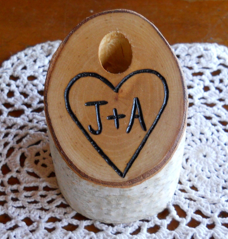 Rustic Birch Branch Guest Book Wedding Pen Holder Rustic Personalized