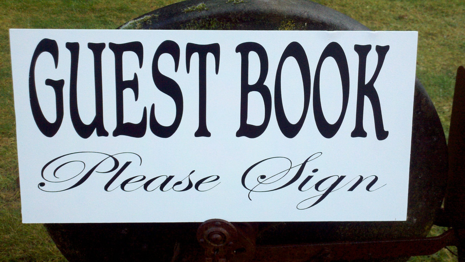 Guest Book Please Sign Wedding Sign Photo Prop  Wooden Board Great for Weddings
