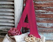 Letter A Initial A  Vintage Metal Sign by avintageobsession on etsy