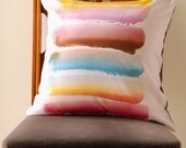 Watercolor Stripe Pillow Cover