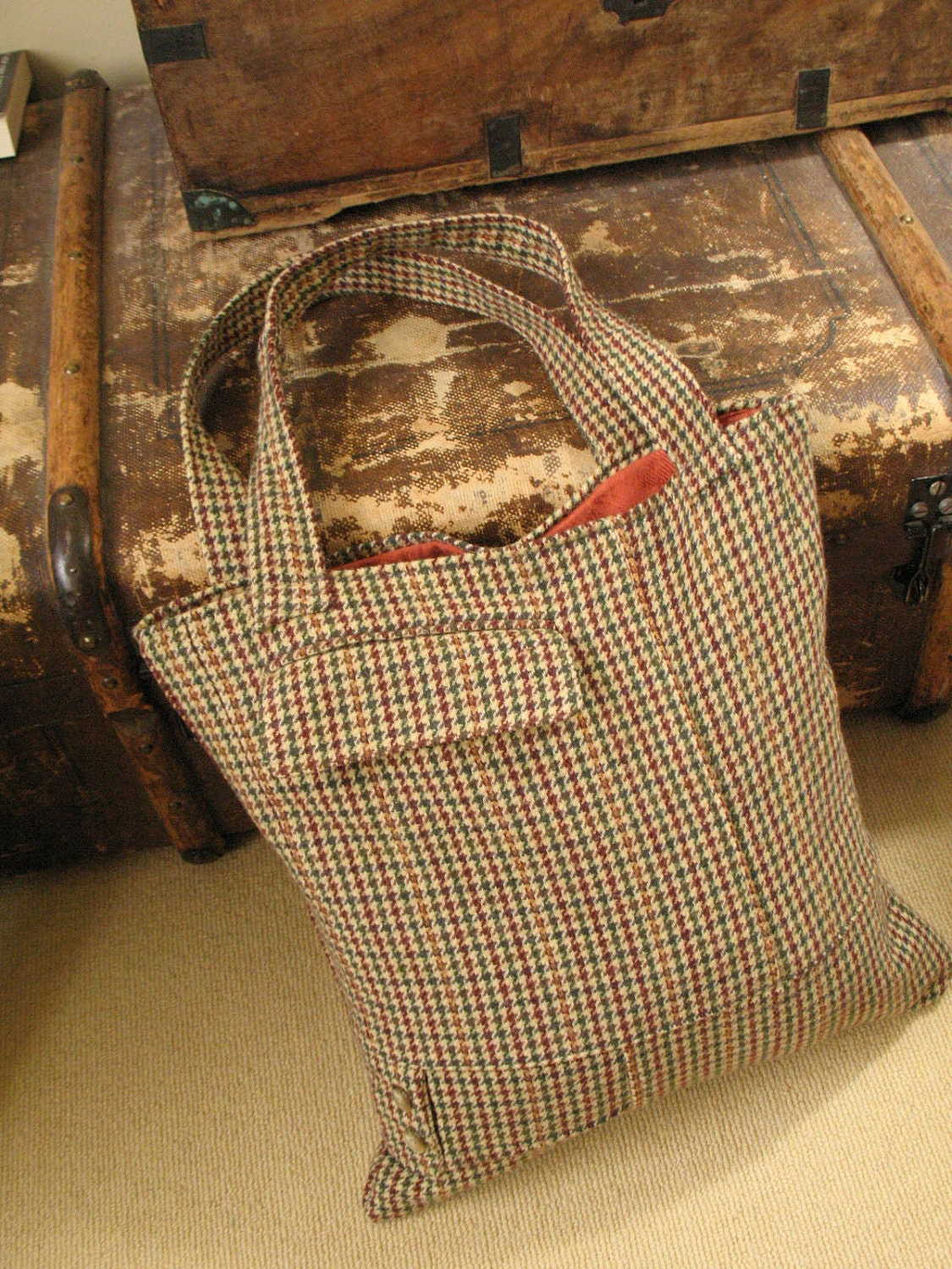 Recycled Jacket Tote Shoulder Bag -RAINE
