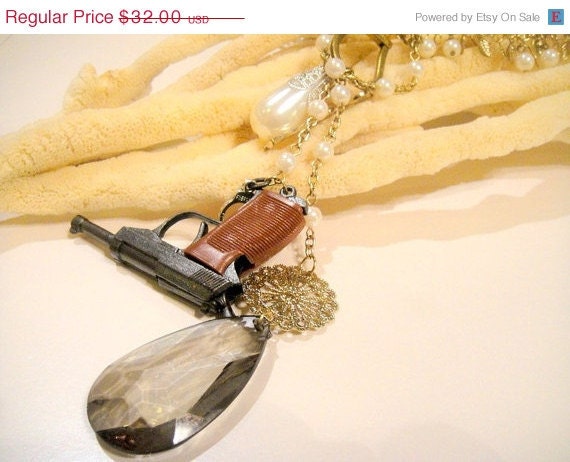 MothersDaySale For the Love of a Killer  (Hand Gun Necklace)