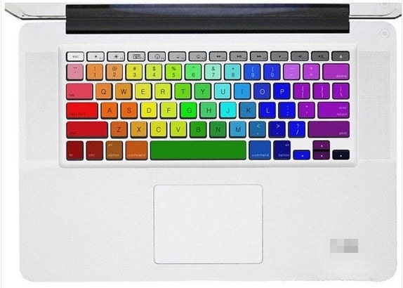 Colorful rainbow macbook decal macbook stickers ipad decal sticker skin for keyboard