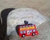 Little Red Bus Pendant on your choice of Ribbon Necklace