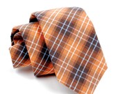 FORAGE sample sale. necktie / blue & orange
