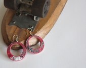 Recycled Skateboard Small Hoop Earrings-Sweet As Pie