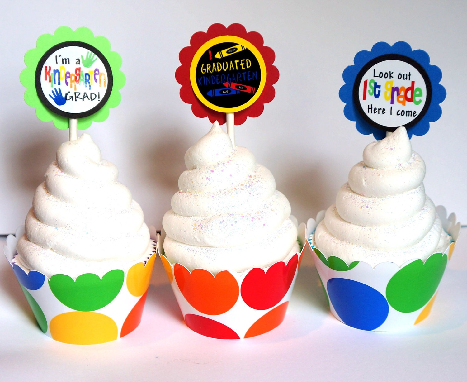 Kindergarten Graduation Cupcake Toppers