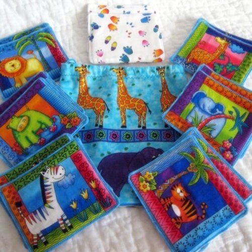 Jungle Memory Matching Game Fabric - Educational for Children