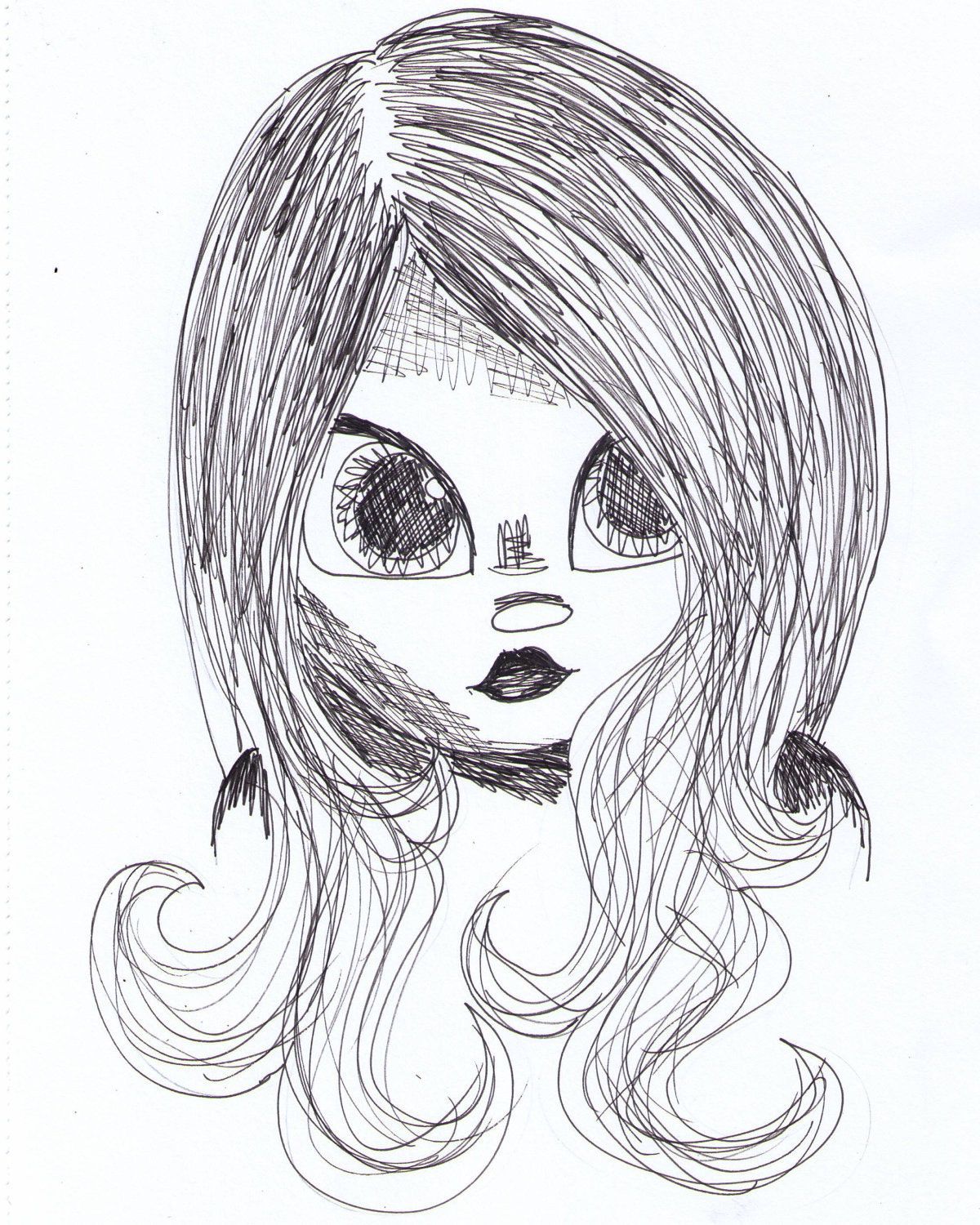 Evangeline 8x10 sketch print
