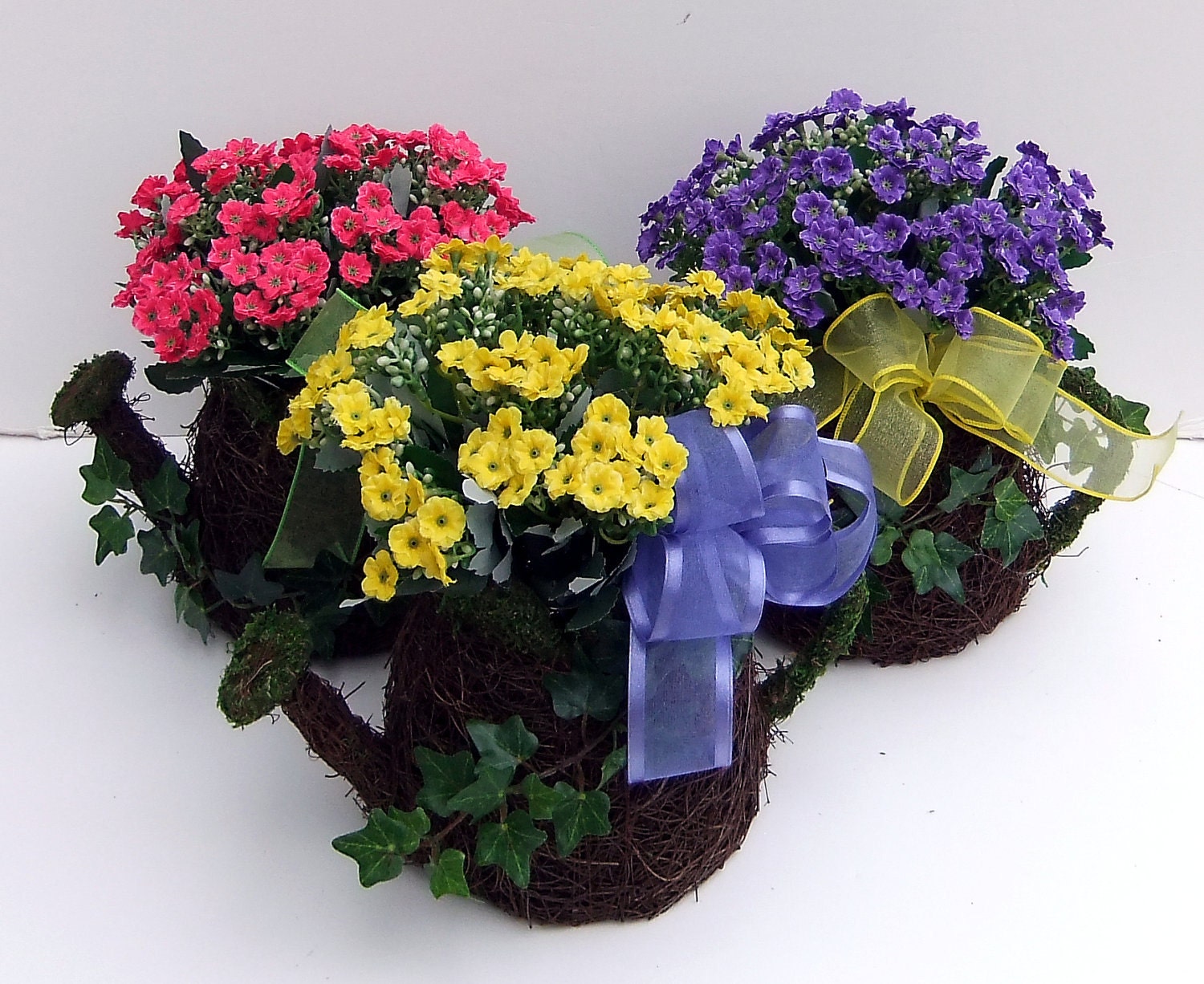 Watering Can Flower Arrangement - Set of 2