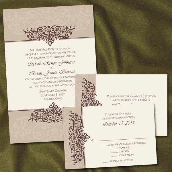 Custom Filigree Wedding Invitations - PuttinOnTheGlitz4U Custom Filigree Wedding Invitations - PuttinOnTheGlitz4U