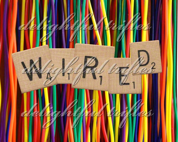 Wired Scrabble Tile Geekery Wall Art Print 8 x 10