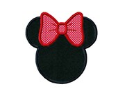 Disney inspired Miss Mouse digital machine embroidery design - several sizes applique and fill