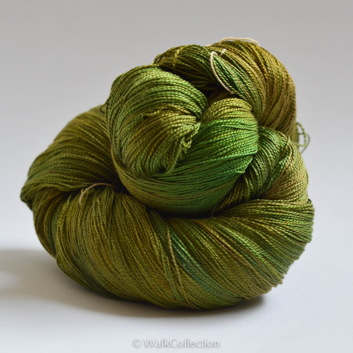 WET TUNDRA (ooak)  ... hand-dyed Silk lace yarn
